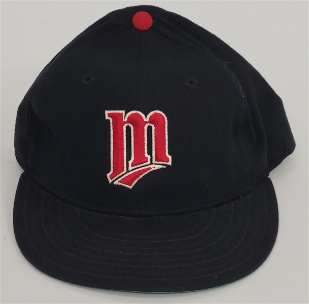 Kent Hrbek c. 1987-1990 Minnesota Twins World Series Champions Year Game Used & Autographed Hat w/ J.T. Sports John Taube LOA
