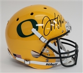 Justin Herbert Autographed Oregon Ducks Full Size Replica Helmet Beckett