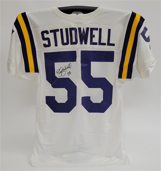 Scott Studwell 1989 Minnesota Vikings Game Used & Autographed Jersey w/ Dave Miedema LOA