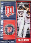 Lot of (2) 1987 Minnesota Twins & Byron Buxton Target Field Stadium Banners