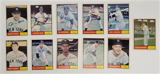 Lot of 11 Former New York Yankees Stars Autographed Cards Beckett