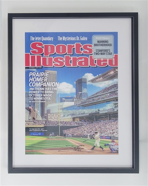 Jim Thome Autographed & Framed Large Sports Illustrated Photo w/ Beckett LOA