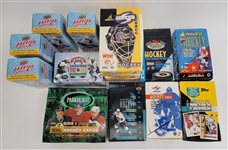 Collection of Opened Full Hockey Card Boxes