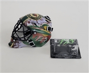 Filip Gustavsson Autographed Lot w/ Mini Helmet & Mini Zamboni Beckett