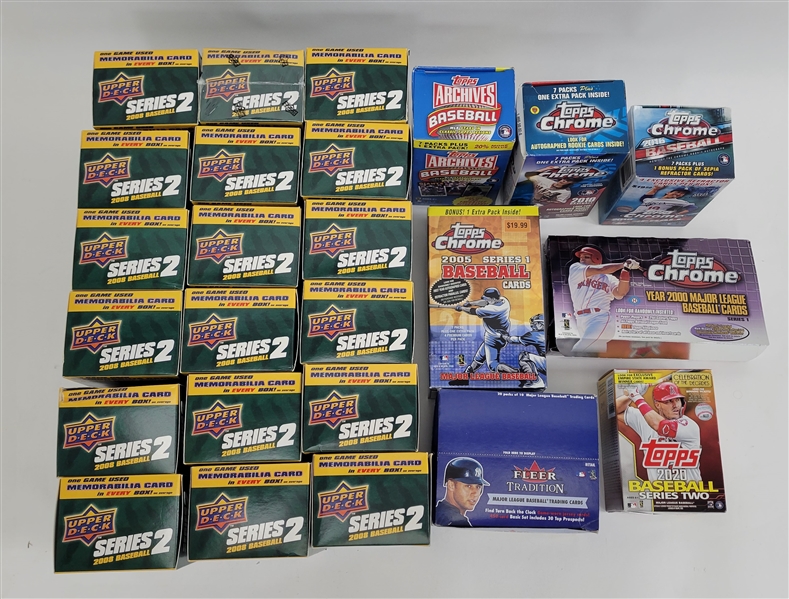 Extensive Collection of Baseball Card Boxes