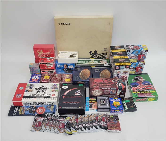 Collection of Football Card Boxes & Packs