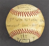 Bert Blyleven 1979 National League Championship Series Clinching Game 3 Pittsburgh Pirates Complete Game Used Final Out Stat Baseball w/Blyleven Signed Letter of Provenance