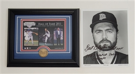 Bert Blyleven 2011 Hall of Fame Induction Coin and Photo from Highland Mint Includes Signed Photo w/Blyleven Signed Letter of Provenance