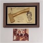Bert Blyleven 1985 Cleveland Indians Golden Tomahawk Award with Signed Photo w/Blyleven Signed Letter of Provenance