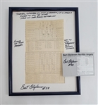 Bert Blyleven No Hitter Texas Rangers Framed Lineup Card Copy Display Signed September 22, 1977 w/Blyleven Signed Letter of Provenance
