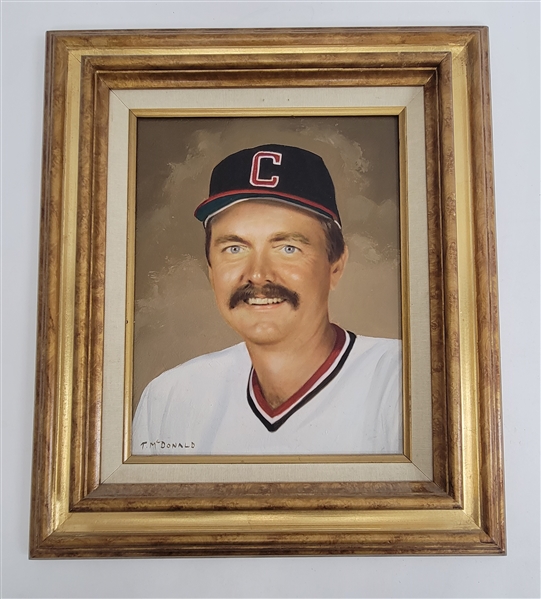 Bert Blyleven 1985 MLB All Star Game Cleveland Indians Player Portrait Gift Signed w/Blyleven Signed Letter of Provenance