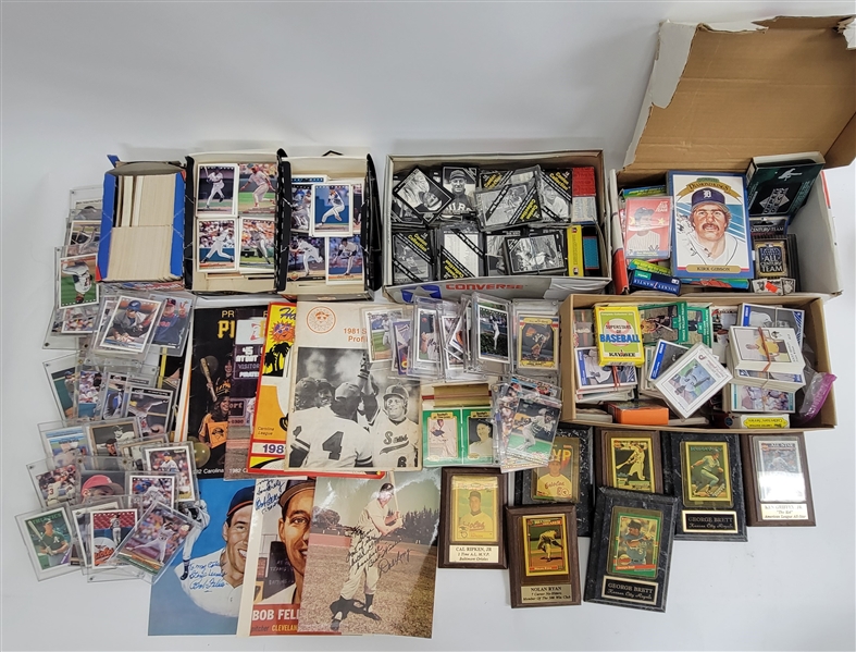 Extensive Collection of Baseball Cards & Vintage Yearbooks