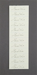 Gordie Howe Autographed Cut Sheet w/ 12 Signatures Beckett LOA