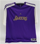 Kobe Bryant 2010-11 Los Angeles Lakers Game Used Warm-Up Shirt w/ Dave Miedema LOA