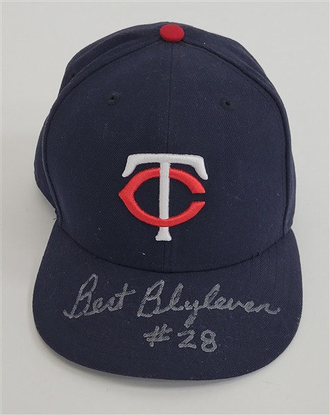 Bert Blyleven Game Used Spring Training Coaches Hat Signed w/Blyleven Signed Letter of Provenance