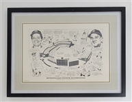 Met Stadium Famous Moments Framed 21x27 1990 Comic Style Print