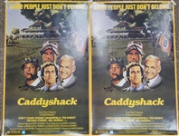 Lot of 2 Chevy Chase, Michael OKeefe, & Cindy Morgan Autographed 22x36 "Caddyshack" Posters