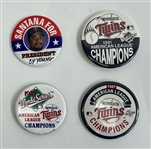 Lot of 4 Minnesota Twins Championship Button Pins