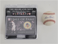 Harmon Killebrew Highland Mint Coin & Autographed OML Baseball JSA