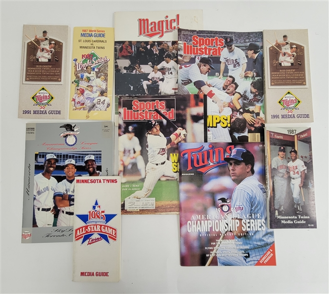 Collection of Minnesota Twins Key Year Programs & Media Guides
