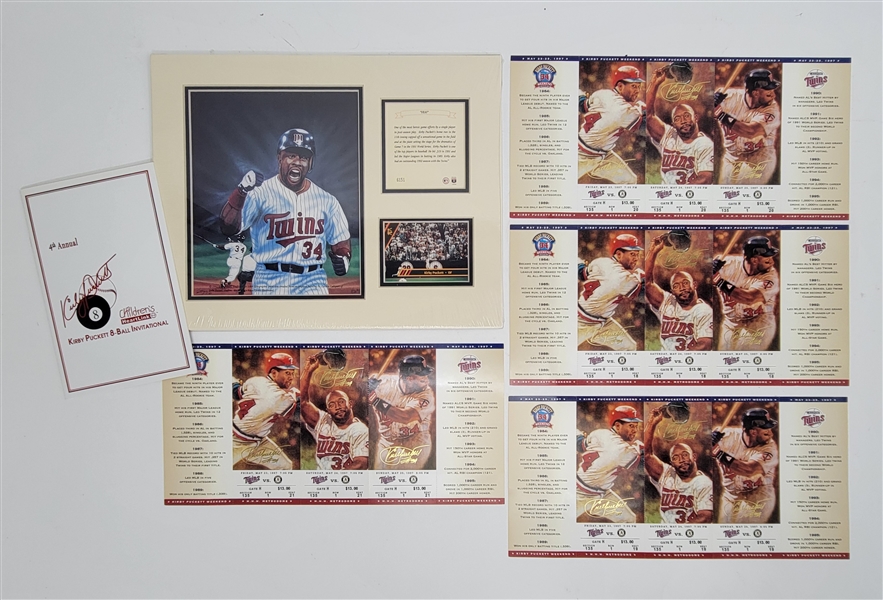 Kirby Puckett Collection w/ Ticket Strips