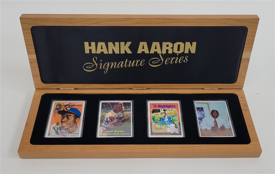 Hank Aaron Signature Series Porcelain Card Set LE #53/755