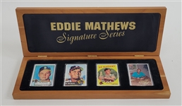 Eddie Mathews Signature Series Porcelain Card Set LE #148/512