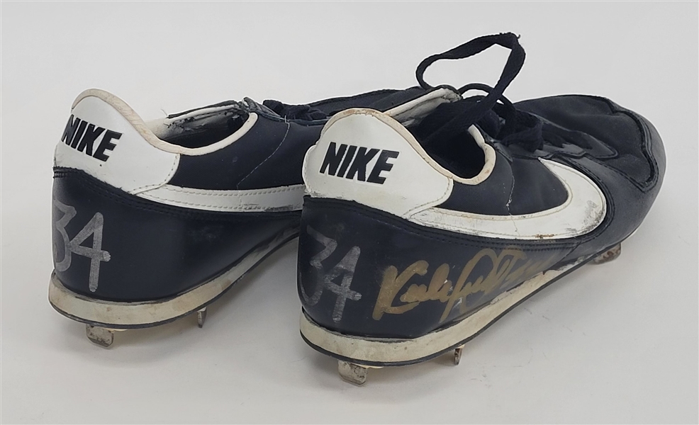 Kirby Puckett Game Used & Autographed Cleats w/ Beckett LOA