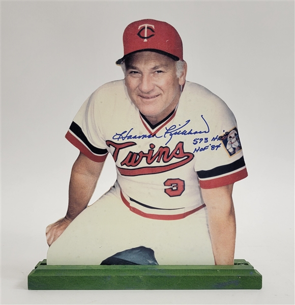 Harmon Killebrew Autographed & Inscribed 3-D Stand-Up Wooden Cutout Photo Beckett
