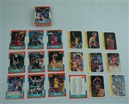 Vintage 1986 Fleer Basketball Card & Sticker Starter Set w/Barkley Malone Thomas Worthy Bird McHale Jabbar & Dr. J