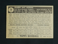 Gil Hodges 1952 Topps #36 Baseball Card