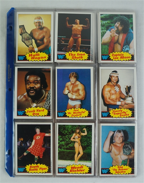 Vintage 1985 Topps WWF Wrestling Cards Complete Set w/Stickers Includes 2 Hulk Hogan Rookie Cards