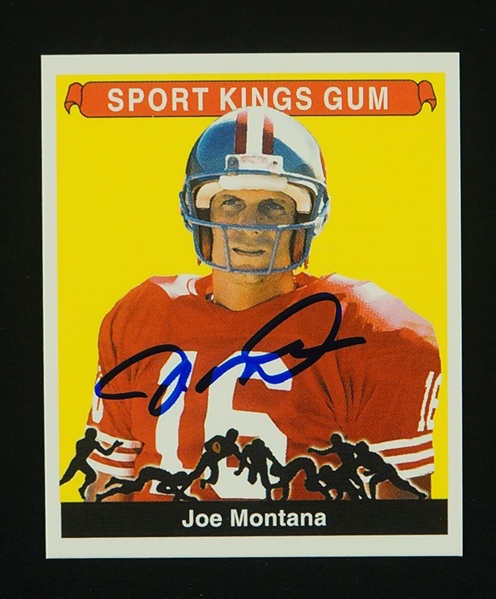 Joe Montana Autographed 2000 Sport Kings Football Card