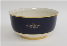 Don Baylors 1994 Commemorative All-Star Game Bowl w/ Baylor Letter of Provenance