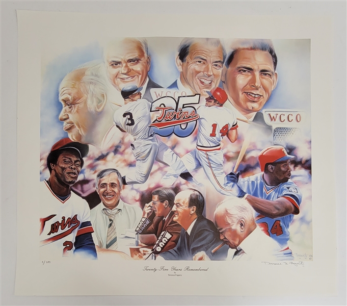 "25 Years Remembered" Terrence Fogarty Minnesota Twins Print LE #3/125 Originally Given to Harmon Killebrew