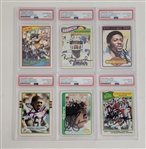 Lot of 6 Autographed Topps Football Cards PSA/DNA