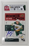 Kirill Kaprizov Autographed 2020-21 Upper Deck Game Dated Moments Rookie of the Month #R-5 Rookie Card HGA 9