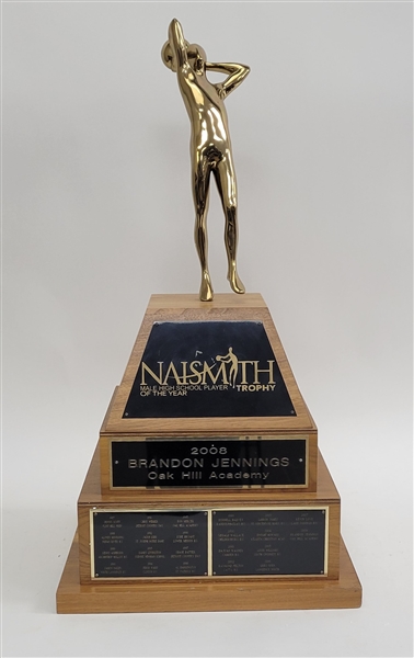 Brandon Jennings 2008 Naismith Male High School Player of the Year Trophy