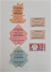 Lot of 6 Candlestick Park 1961 MLB All-Star Game Tickets & Badges