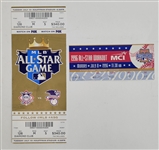 Lot of (2) 1996 & 2012 MLB All-Star Game Tickets