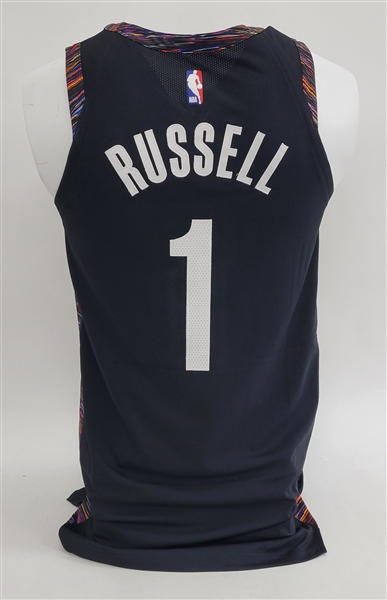 DAngelo Russell 2018-19 Brooklyn Nets Game Used City Edition Coogi Jersey w/ Dave Miedema LOA