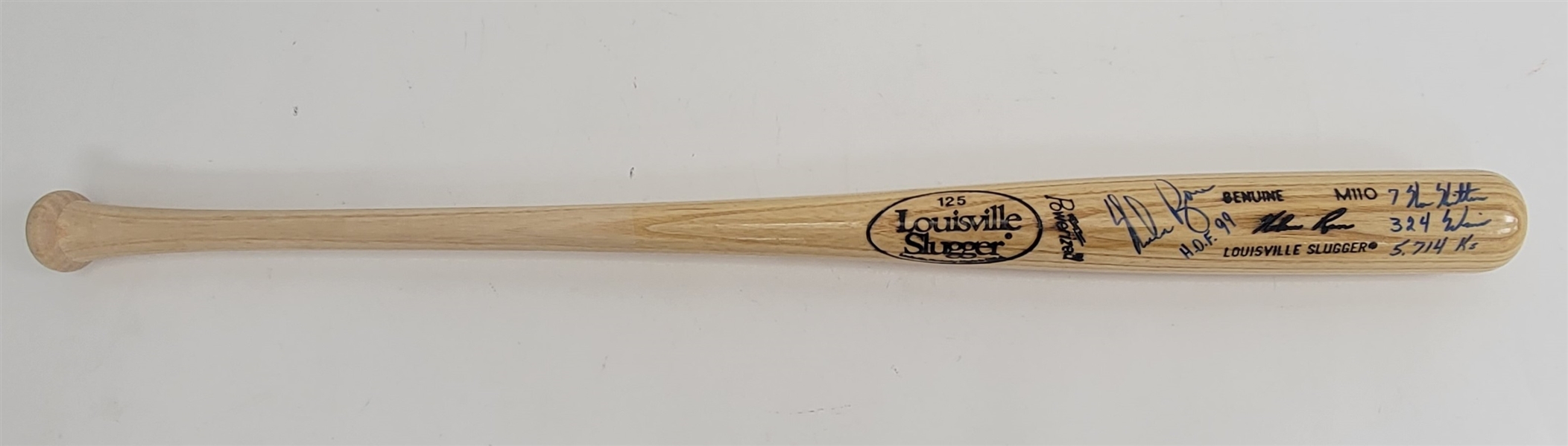 Nolan Ryan Autographed & Multi-Inscribed Louisville Slugger Bat