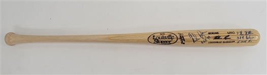 Nolan Ryan Autographed & Multi-Inscribed Louisville Slugger Bat