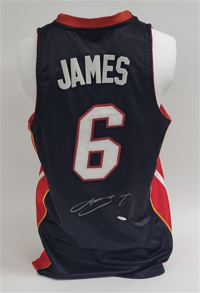 LeBron James Autographed Authentic Miami Heat Jersey UDA