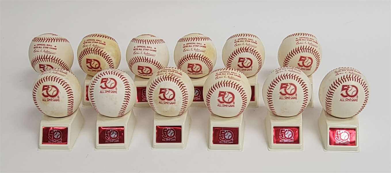 Lot of (12) 1979 Rawlings Official All-Star Game Baseballs