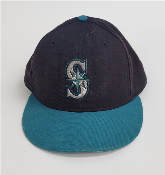 Ken Griffey Jr. c. 1995-96 Seattle Mariners Game Used Hat w/ Dave Miedema LOA