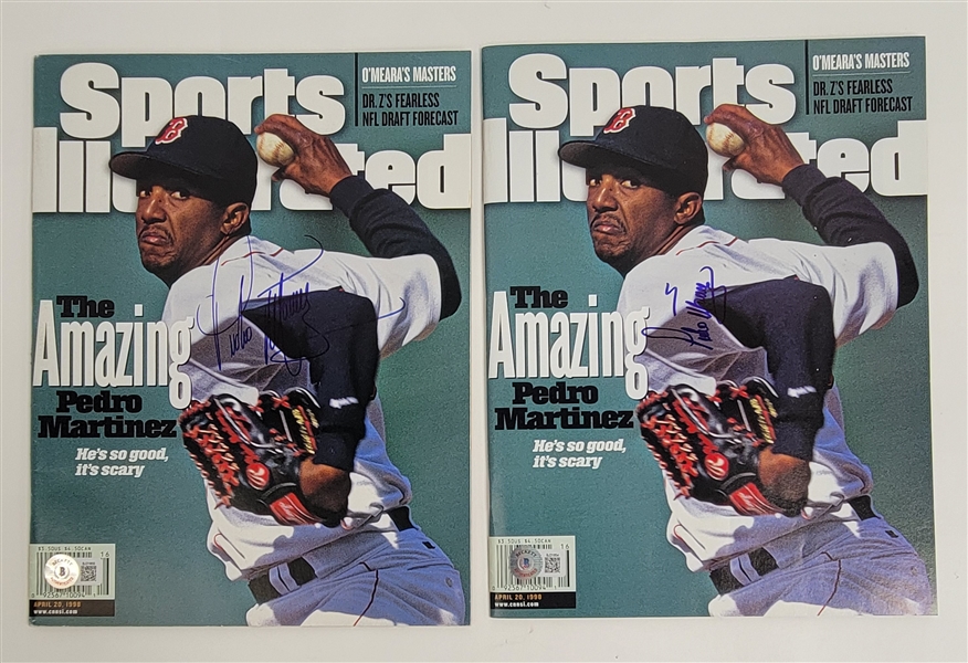 Lot Detail Lot Of Pedro Martinez Autographed Sports Illustrated Magazines Beckett