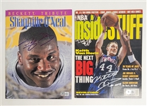 Lot of 2 Shaquille ONeal & Keith Van Horn Autographed Magazines Beckett