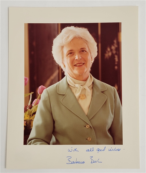 Barbara Bush Autographed & Inscribed 8x10 Photo Beckett