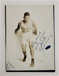 Jack Dempsey Autographed & Inscribed 7x19 Photo w/ Beckett LOA